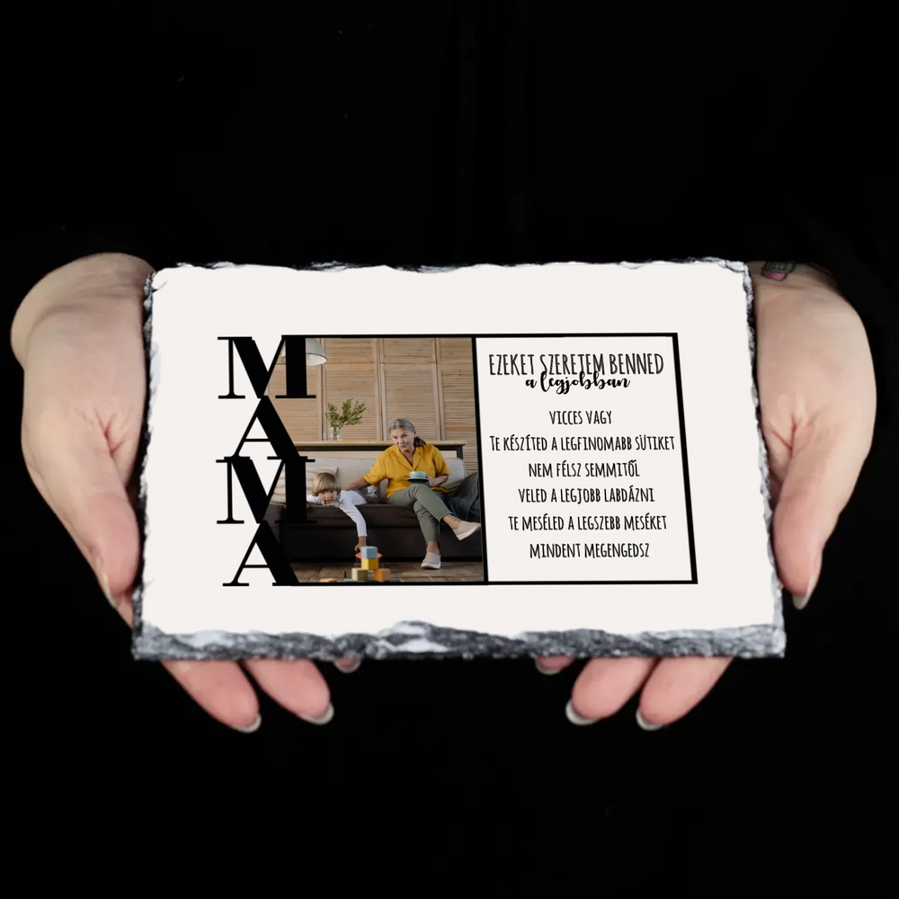 Ezeket szeretem benned a legjobban gránitkép Mamáknak