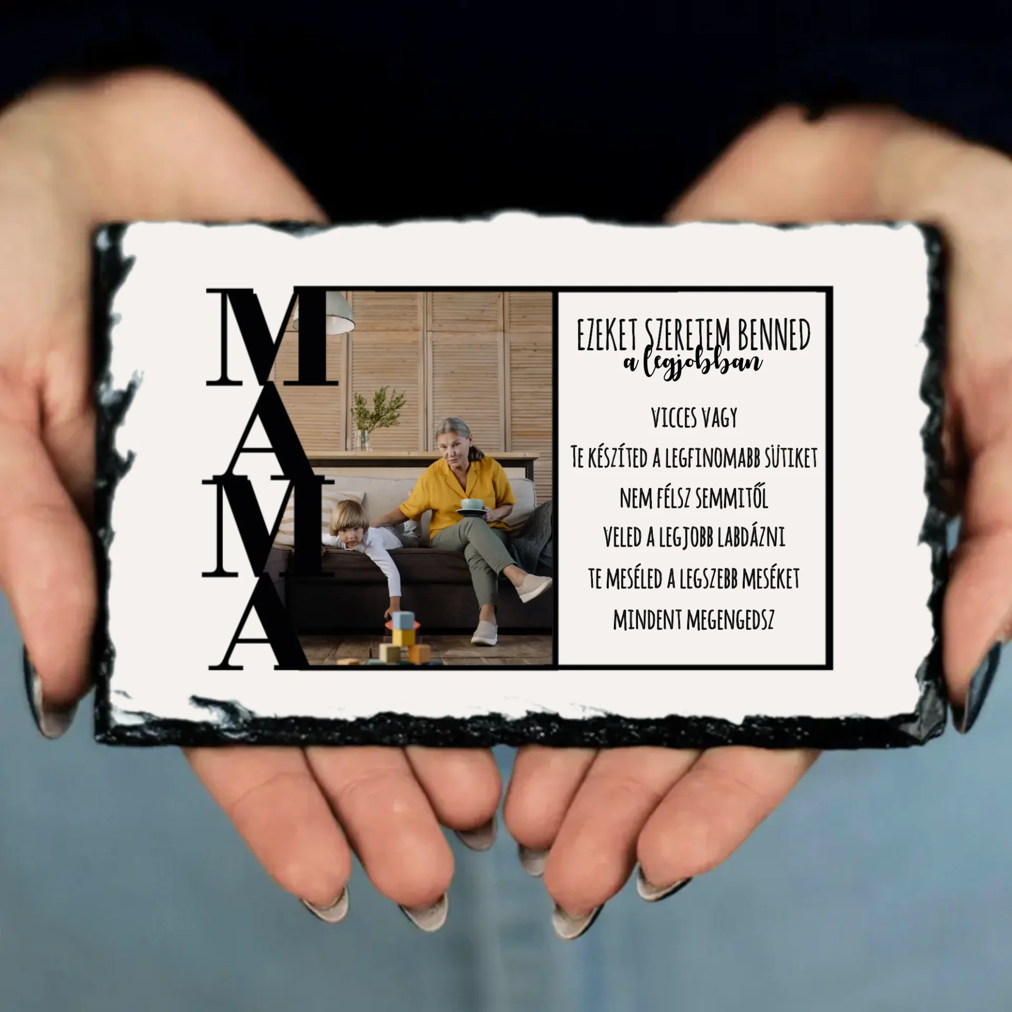 Ezeket szeretem benned a legjobban gránitkép Mamáknak