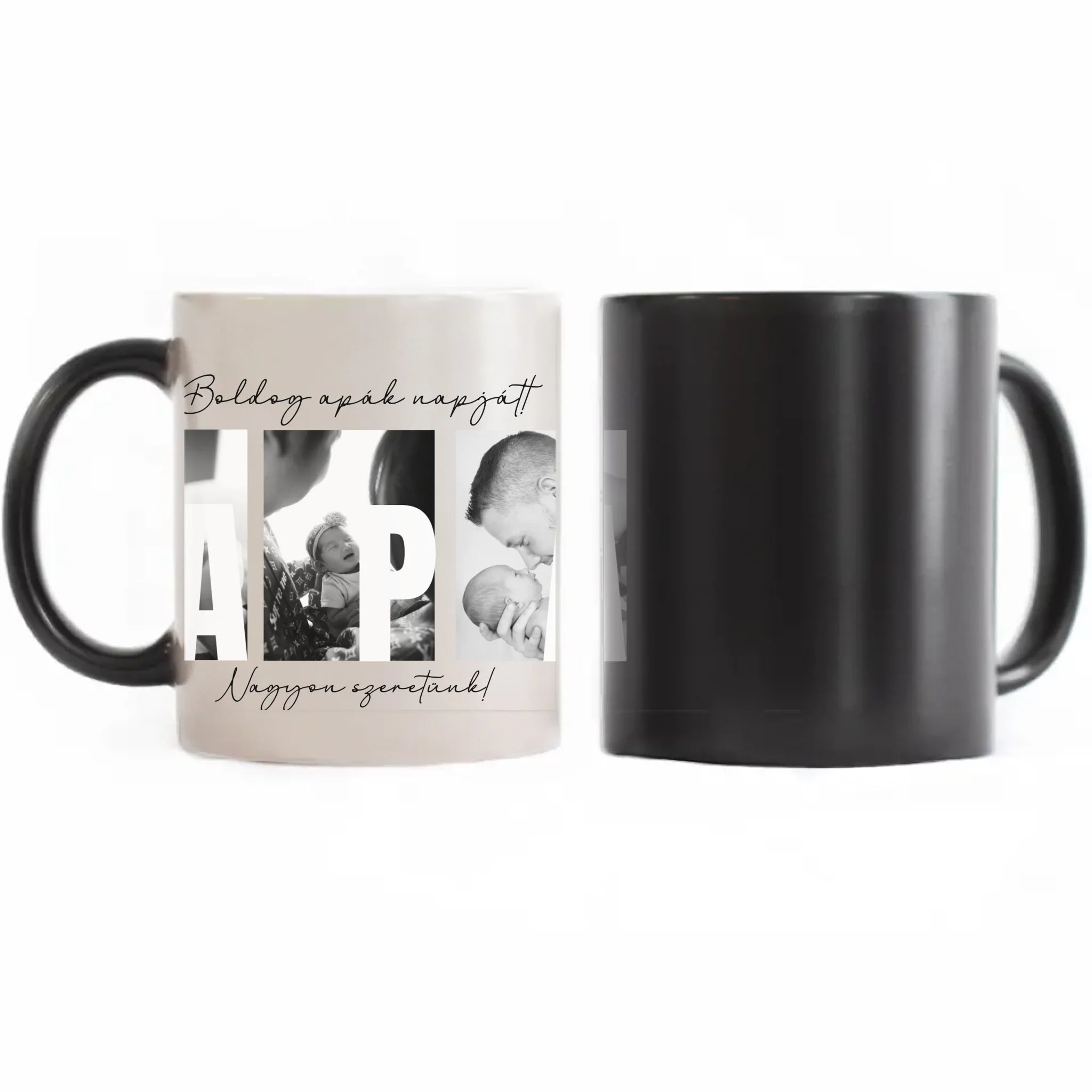 Ajándék Apáknak - Egyedi képes Apa szeretünk bögre