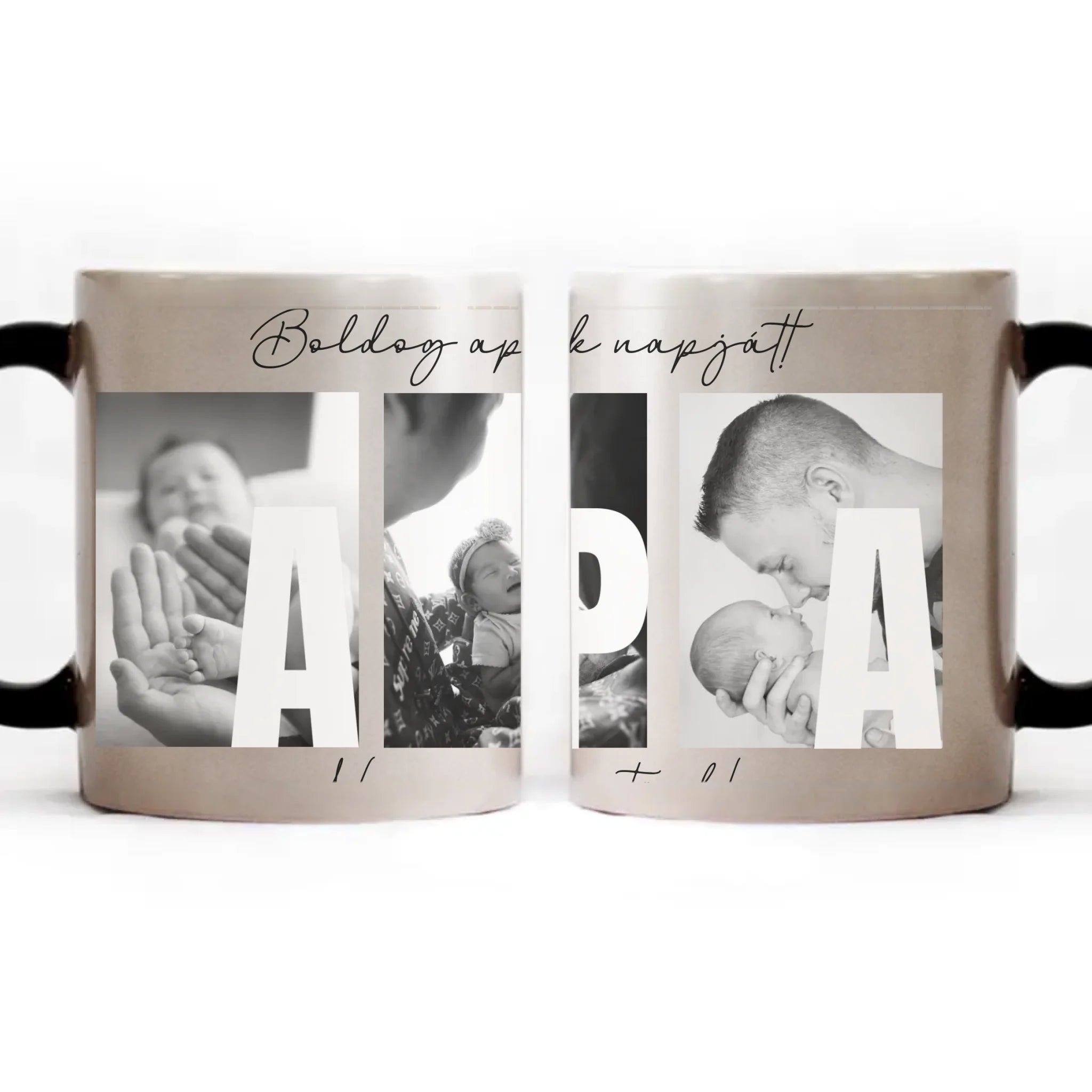 Ajándék Apáknak - Egyedi képes Apa szeretünk bögre