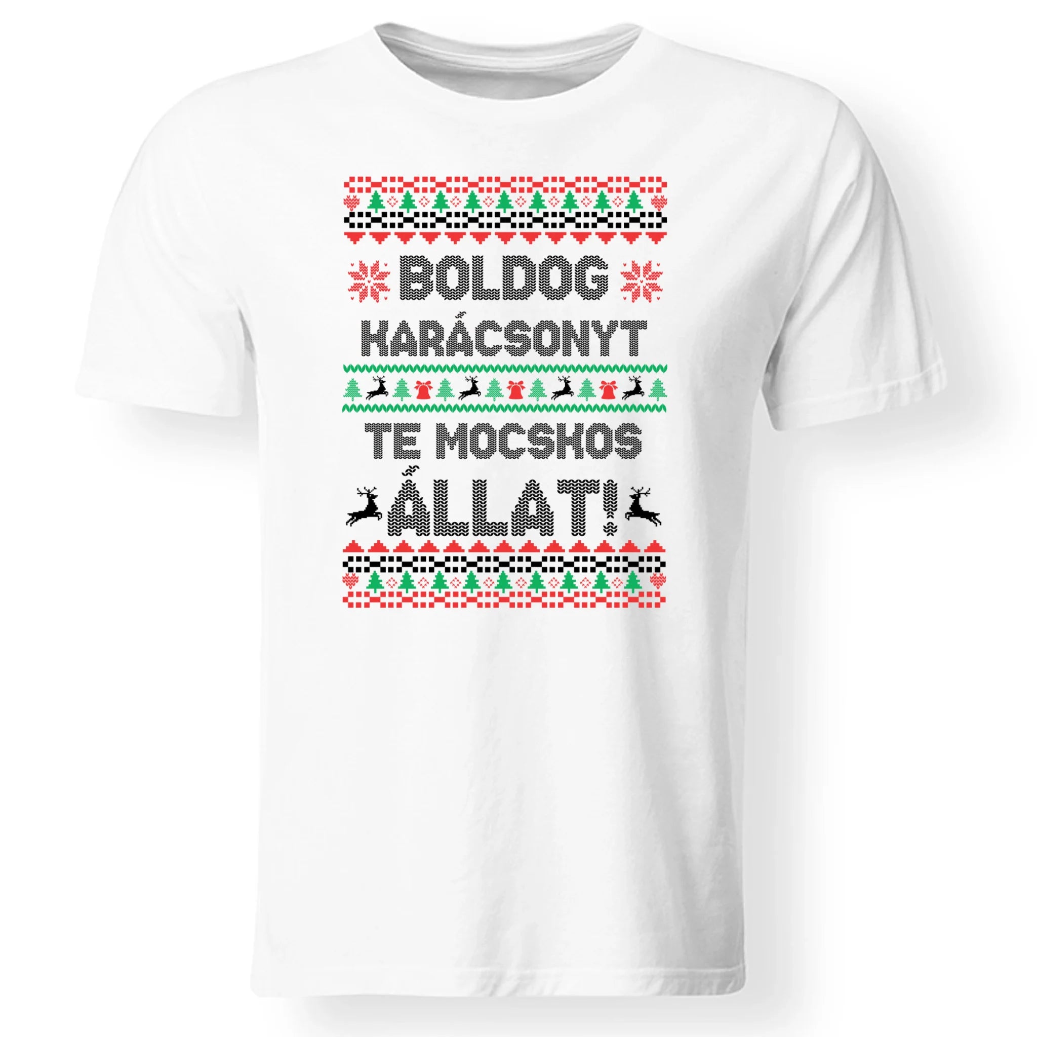 Boldog Karácsonyt te mocskos állat - vicces karácsonyi férfi póló