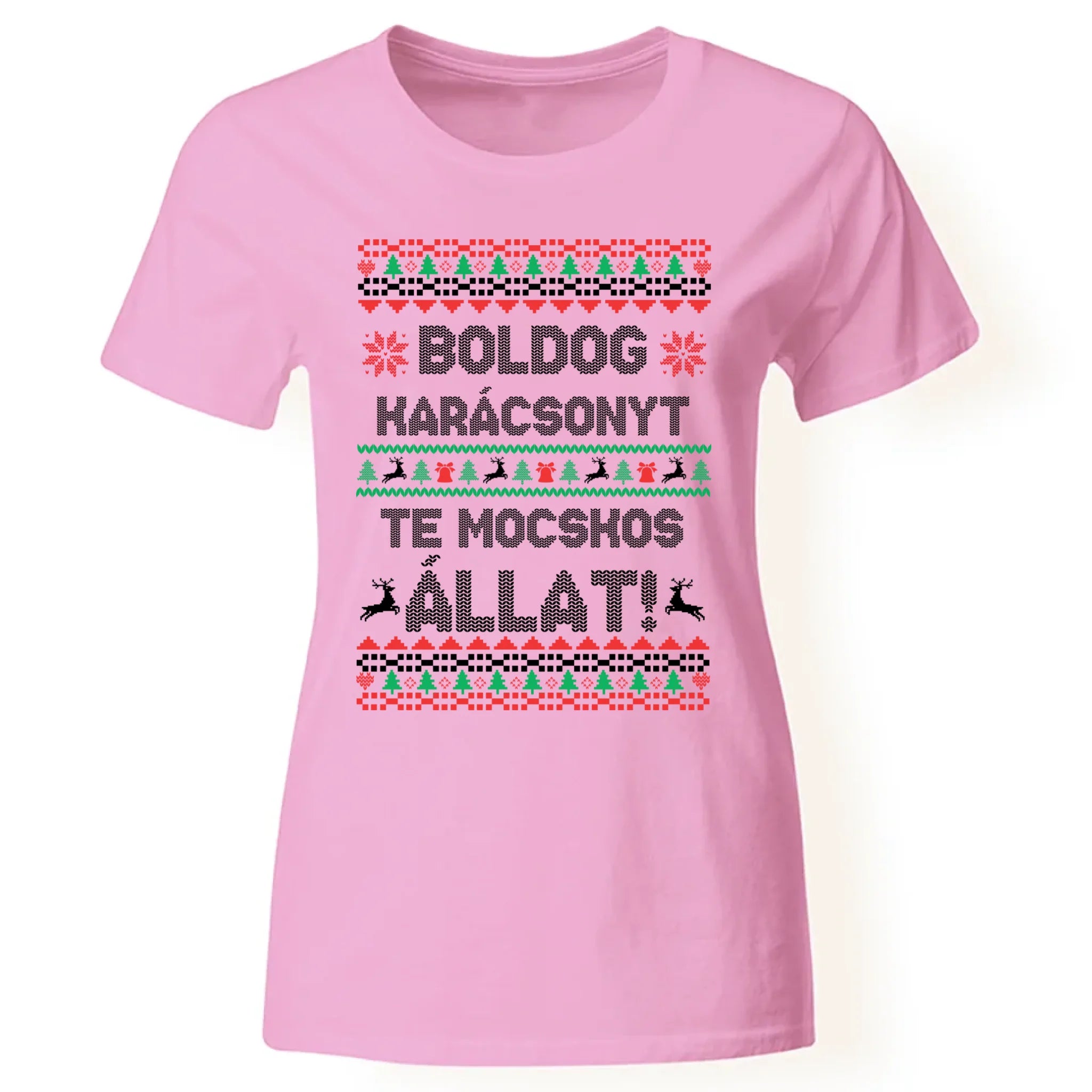 Boldog Karácsonyt te mocskos állat - vicces karácsonyi női póló