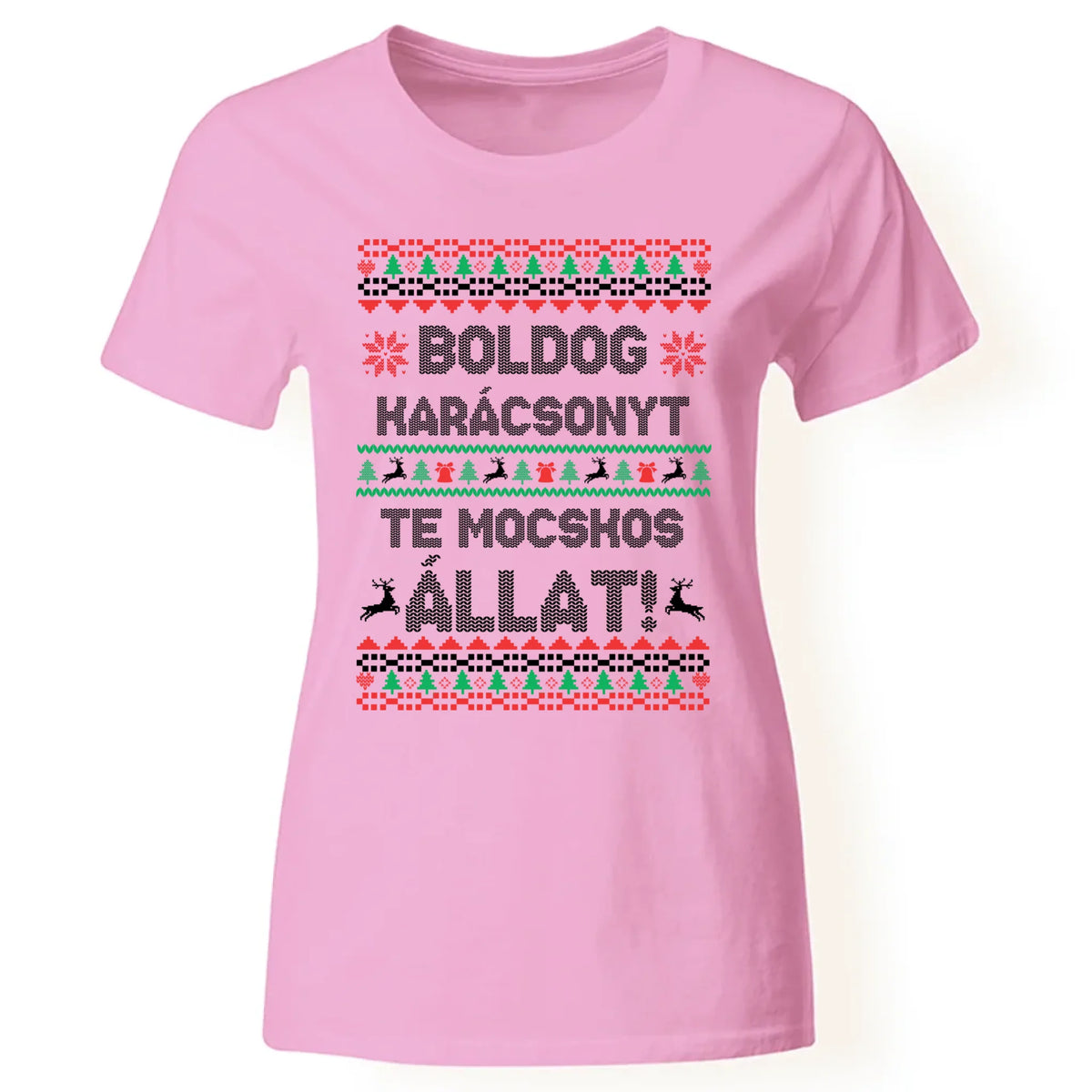 Boldog Karácsonyt te mocskos állat - vicces karácsonyi női póló