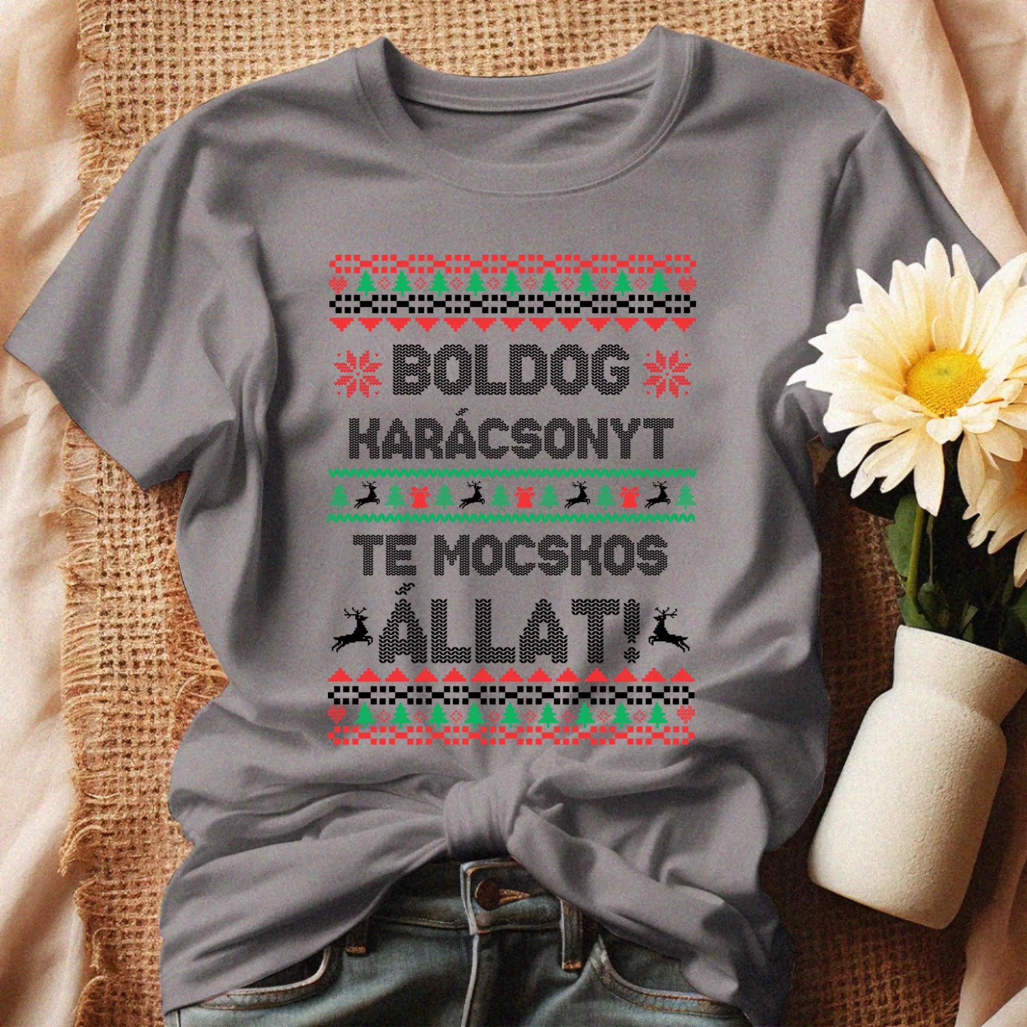 Boldog Karácsonyt te mocskos állat - vicces karácsonyi női póló