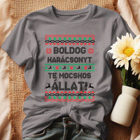 Boldog Karácsonyt te mocskos állat - vicces karácsonyi női póló