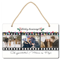 Karácsonyi dísztábla - egyedi képes ajándék karácsonyi tábla felirattal