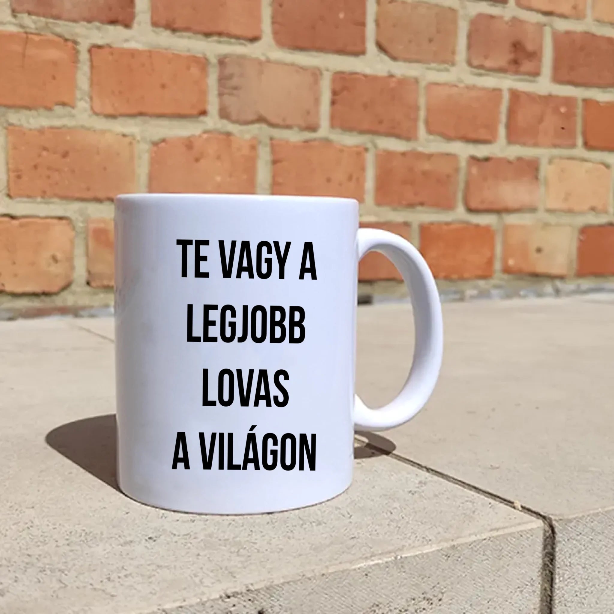 Egyedi lovas bögre nőknek névvel