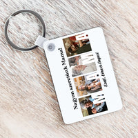 Ajándék Mamának - Egyedi képes Mama szeretünk kulcstartó