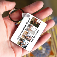 Ajándék Mamának - Egyedi képes Mama szeretünk kulcstartó