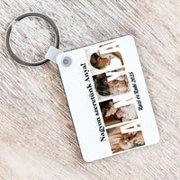 Ajándék Anyának - Egyedi képes Anya szeretünk kulcstartó