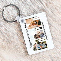 Ajándék Apának - Egyedi képes Apa szeretünk kulcstartó