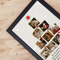 Karácsonyfa formájú falikép saját felirattal