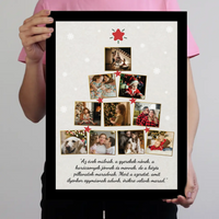 Karácsonyfa formájú falikép saját felirattal