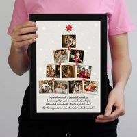 Karácsonyfa formájú falikép saját felirattal