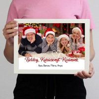 Fényképes karácsonyi ajándék falikép választható kerettel, saját fotóval és névvel