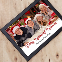 Fényképes karácsonyi ajándék falikép választható kerettel, saját fotóval és névvel