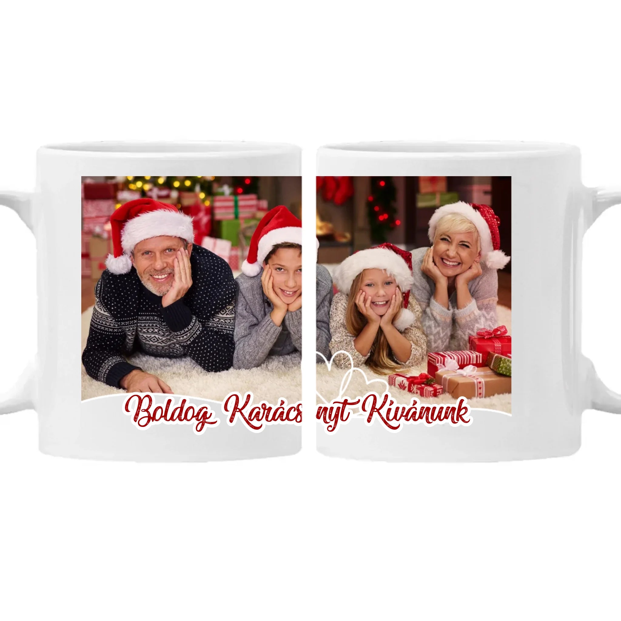 Fényképes karácsonyi ajándék bögre saját fotóval és névvel