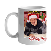 Fényképes karácsonyi ajándék bögre saját fotóval és névvel