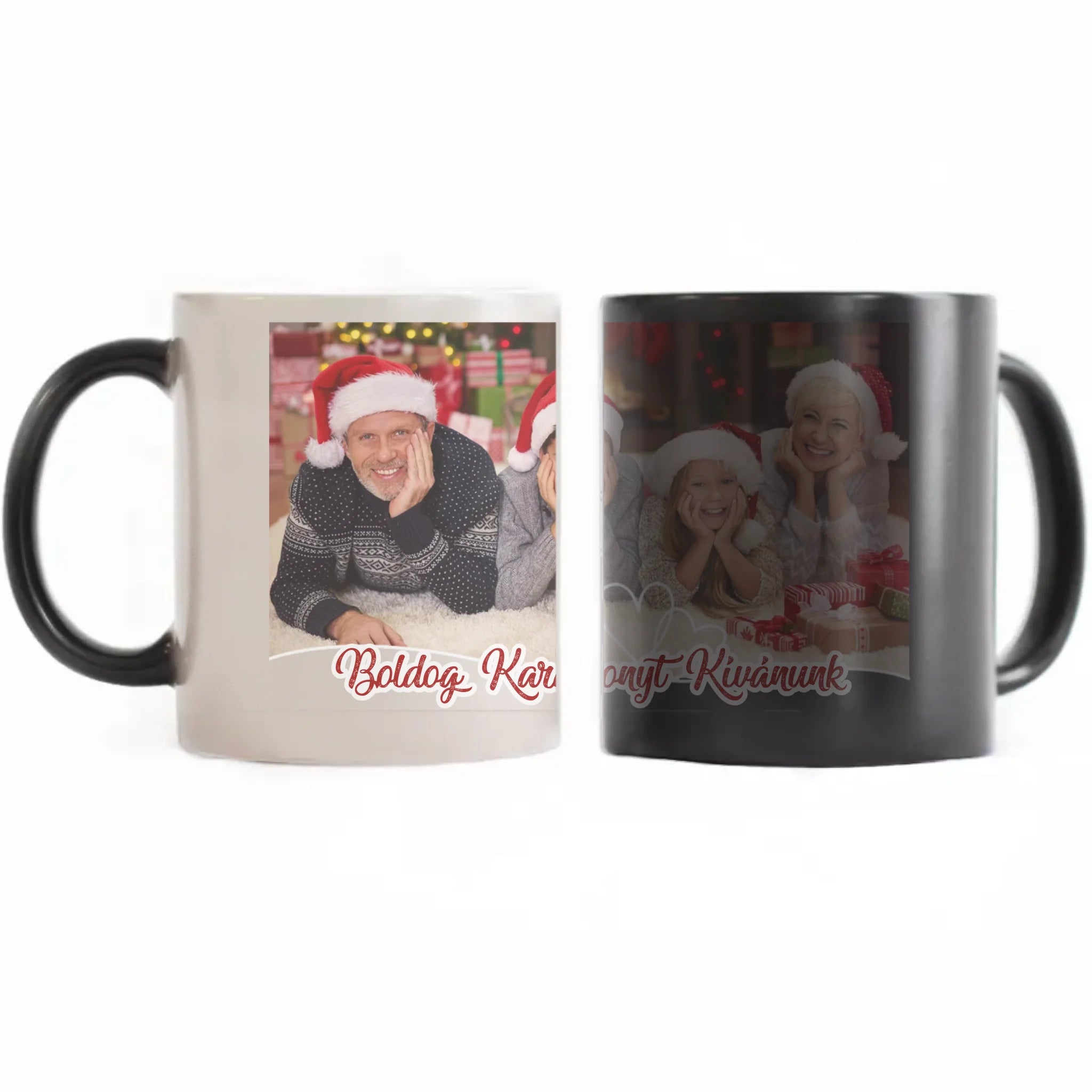 Fényképes karácsonyi ajándék bögre saját fotóval és névvel