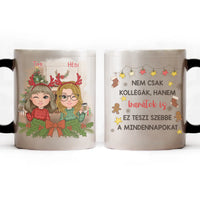 Egyedi karácsonyi bögre munkatársaknak - akár 4 lánnyal