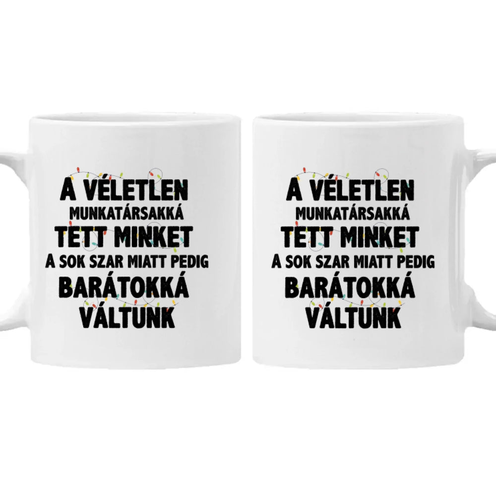 Karácsonyi ajándék bögre munkatársaknak saját névvel