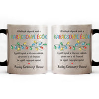 A Kollégák együtt ragyognak - egyedi neves karácsonyi ajándék bögre