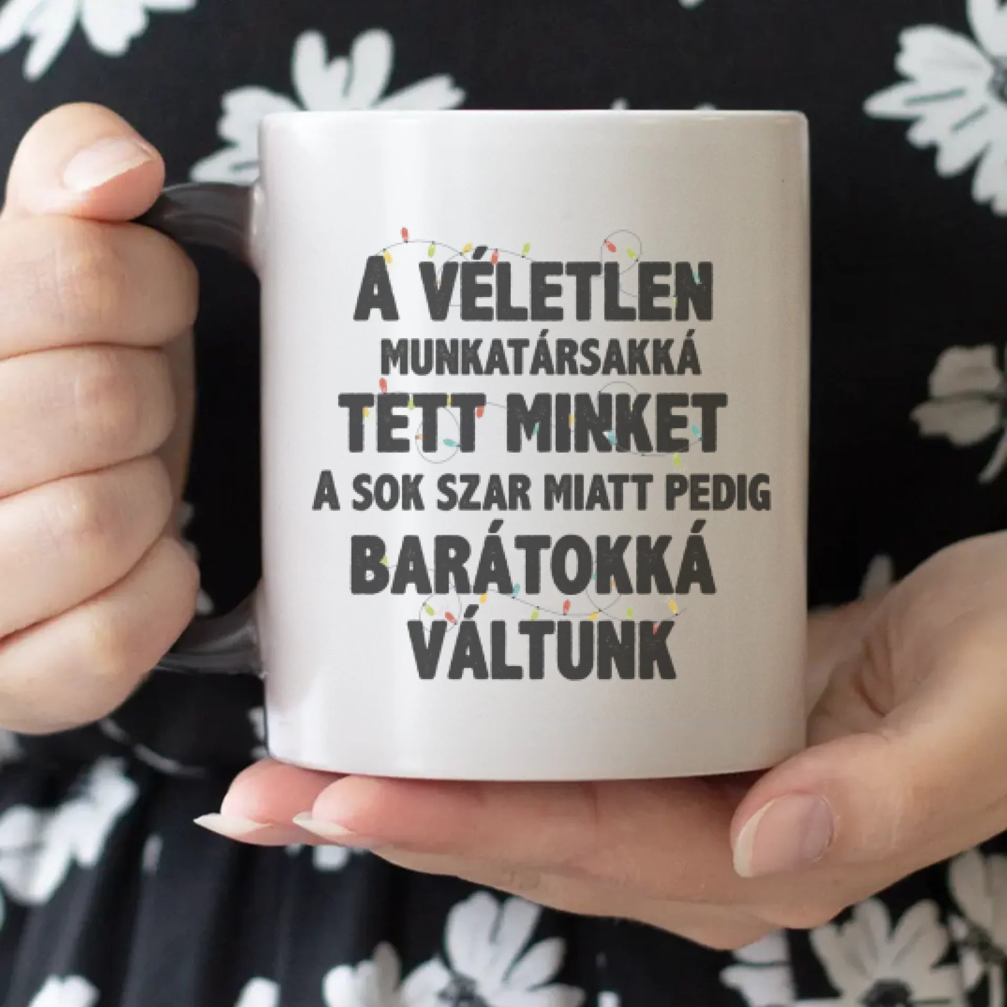 Karácsonyi ajándék bögre munkatársaknak saját névvel