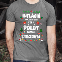 Inflációs karácsonyi férfi póló vicces felirattal