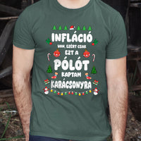 Inflációs karácsonyi férfi póló vicces felirattal