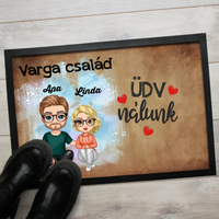 Szerkeszthető mintás ajándék macskás lábtörlő