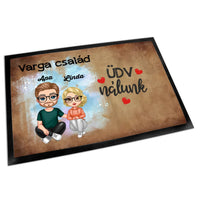 Szerkeszthető mintás ajándék macskás lábtörlő