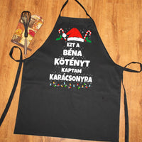 Ezt a béna kötényt kaptam Karácsonyra - vicces fekete kötény