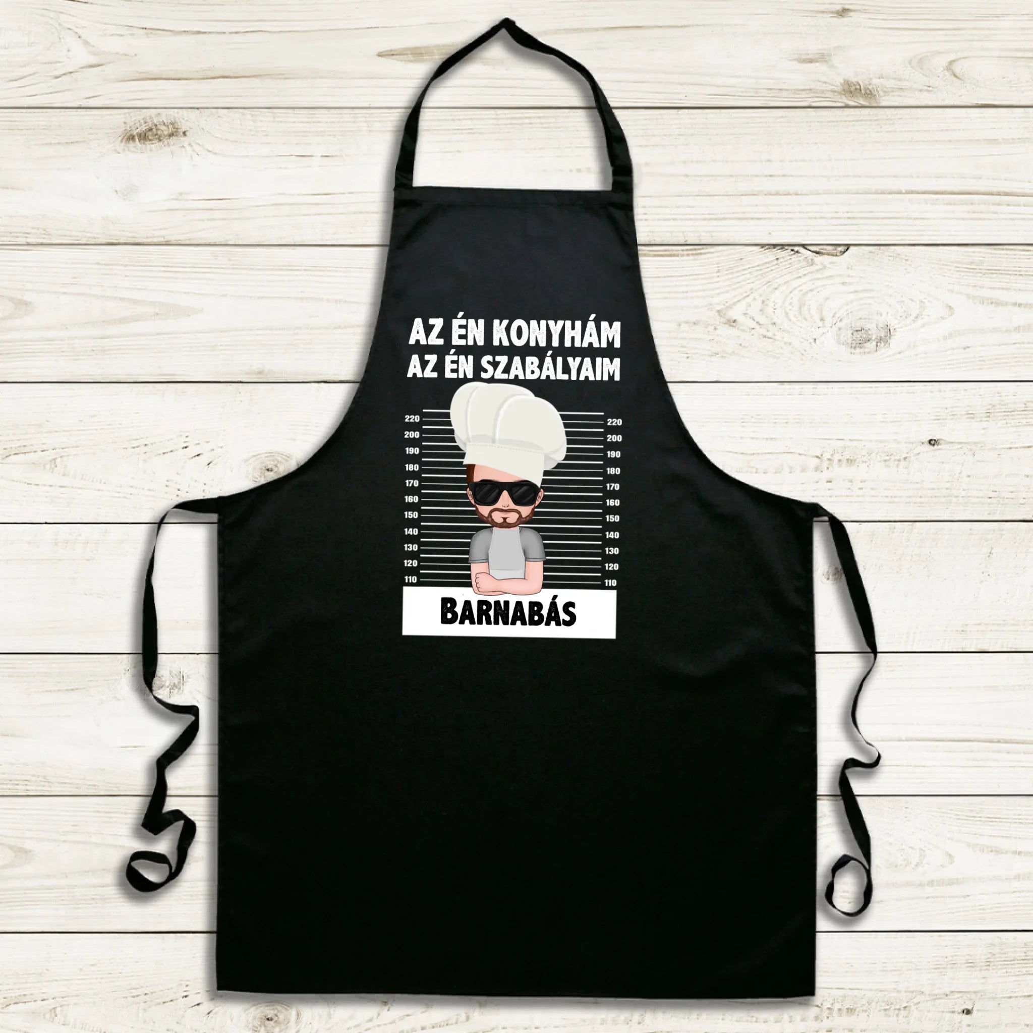 Az én konyhám az én szabályaim fekete férfi kötény