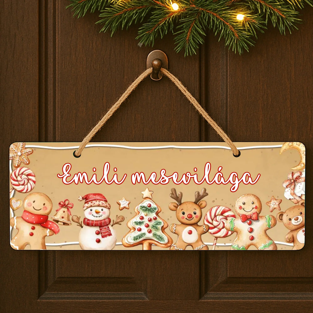 Egyedi névre szóló mézeskalács mintás dísztábla