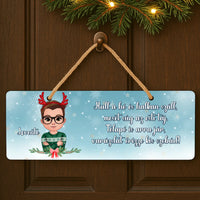 Egyedi karakteres dísztábla karácsonyi mintával gyerekeknek