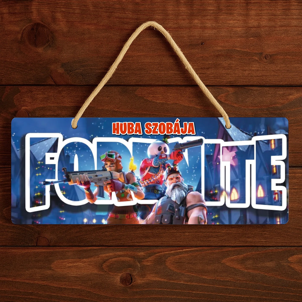 Fortnite figurás karácsonyi dísztábla - ajándék gyerekeknek