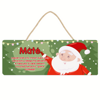 Egyedi neves karácsonyi dísztábla gyerekeknek választható mintával