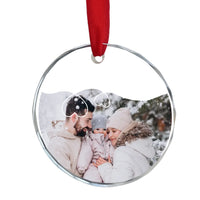 Egyedi karácsonyi ajándék üvegdísz fotóval és felirattal