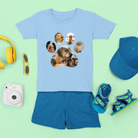 Egyedi fényképes kutyás gyerek póló