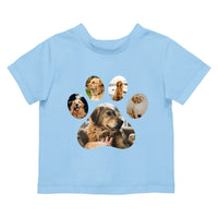 Egyedi fényképes kutyás gyerek póló