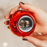 Legeslegjobb nagypapa fotós piros gömbdísz