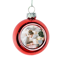 Szuper anya egyedi képes piros gömbdísz