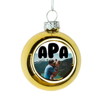 Egyedi képes arany gömbdísz - Apáknak