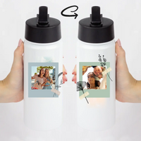 Szívószálas fényképes kulacs