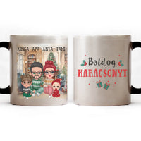 Karácsonyi cuki családos bögre