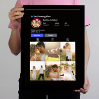 Instagram stílusú falikép - Egyedi feliratos 7 képpel