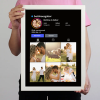  Instagram stílusú falikép - Egyedi feliratos 7 képpel