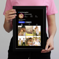  Instagram stílusú falikép - Egyedi feliratos 7 képpel