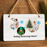 Karácsonyi 3 képes tábla dísz