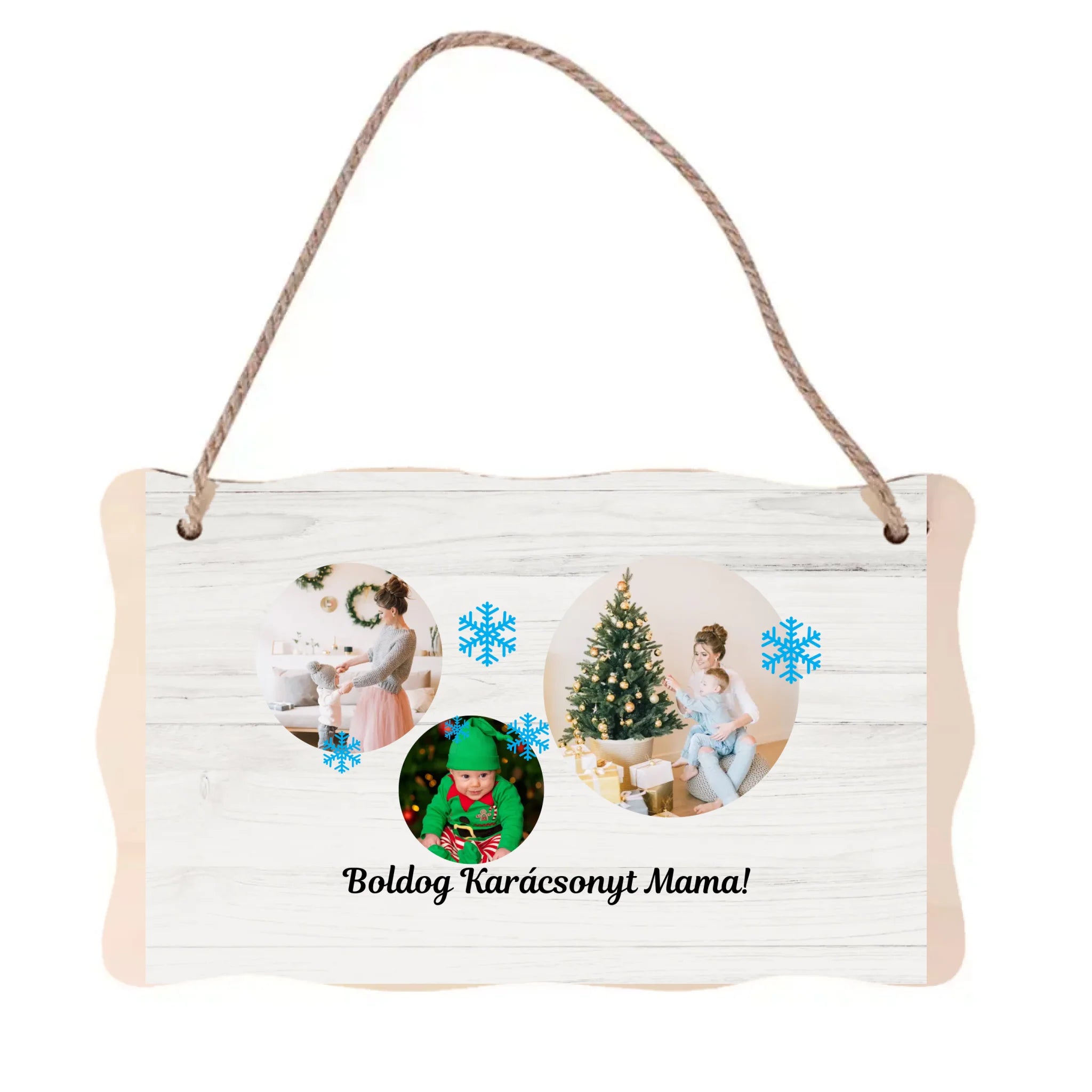 Karácsonyi 3 képes tábla dísz